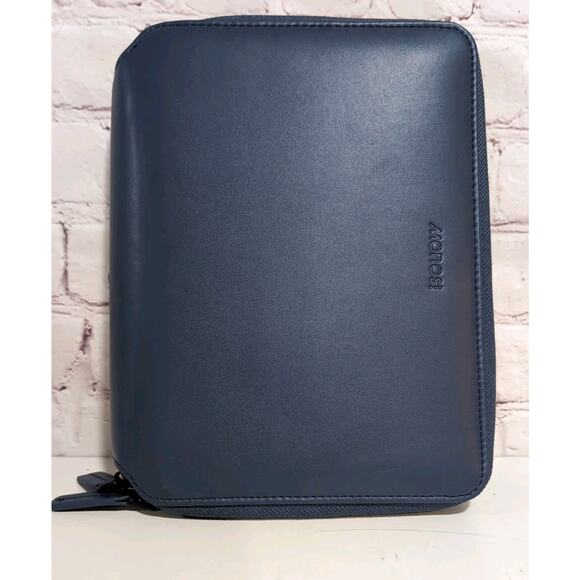 Monos Metro Classic Folio Kit in Oxford Blue Vegan Leather NWOT - Picture 1 of 13